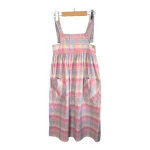EJE Sport Vintage Pink Plaid Pinafore Skirt Size 10 NWT Deadstock